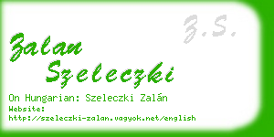 zalan szeleczki business card