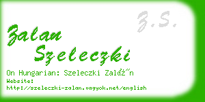 zalan szeleczki business card